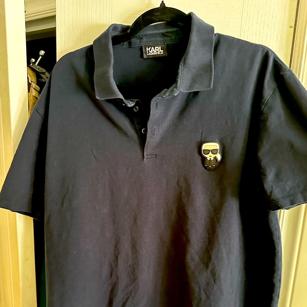 Karl lagerfeld 3xl polo - collar showing wear